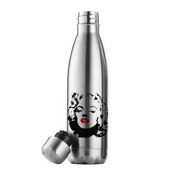 Merilin, Μεταλλικό παγούρι θερμός Inox (Stainless steel), διπλού τοιχώματος, 500ml