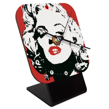 Merilin, Επιτραπέζιο ρολόι ξύλινο με δείκτες (10cm)