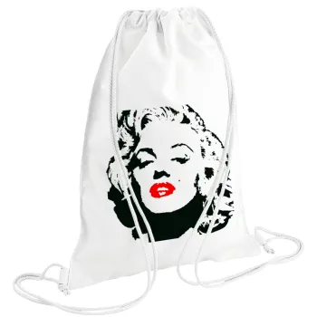 Merilin, Backpack pouch GYMBAG white (28x40cm)