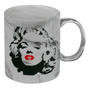 Merilin, Mug ceramic marble style, 330ml