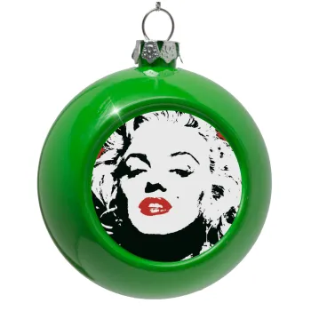 Merilin, Στολίδι Χριστουγεννιάτικη μπάλα δένδρου Πράσινο 8cm