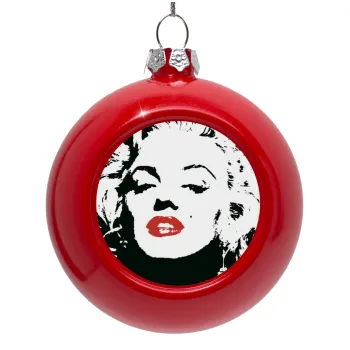 Merilin, Red Christmas tree ornament bauble 8cm