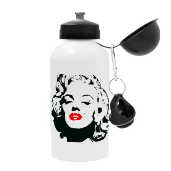 Merilin, Metal water bottle, White, aluminum 500ml