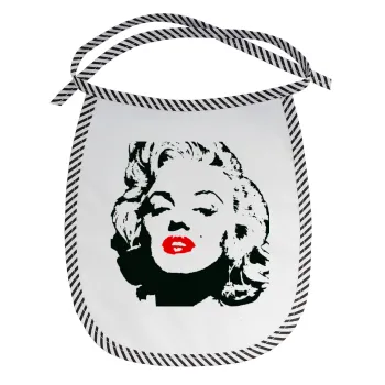 Merilin, Σαλιάρα μωρού αλέκιαστη με κορδόνι Μαύρη