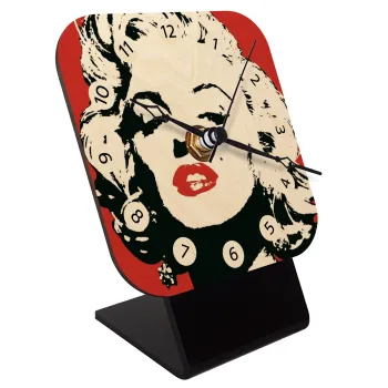 Merilin, Quartz Table clock in natural wood (10cm)