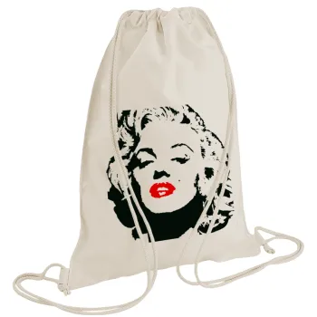 Merilin, Backpack bag GYMBAG natural (28x40cm)