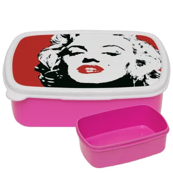 Merilin, ΡΟΖ παιδικό δοχείο φαγητού (lunchbox) πλαστικό (BPA-FREE) Lunch Βox M18 x Π13 x Υ6cm