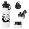 Metal water bottle with safety cap, aluminum 850ml