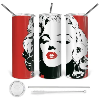 Merilin, Tumbler stainless steel 600ml, with metal straw & cleaning brush