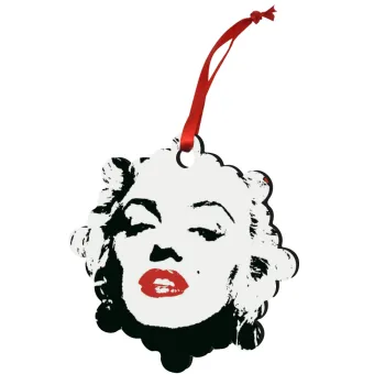 Merilin, Στολίδι Χριστουγεννιάτικο στολίδι snowflake ξύλινο 7.5cm