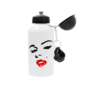 Marilyn Monroe, Μεταλλικό παγούρι νερού, Λευκό, αλουμινίου 500ml