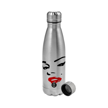 Marilyn Monroe, Metallic water bottle, stainless steel, 750ml