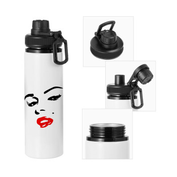 Marilyn Monroe, Metal water bottle with safety cap, aluminum 850ml