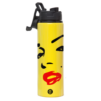 Marilyn Monroe, Metallic water bottle with safety lid, 850ml aluminum