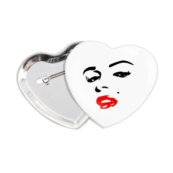 Marilyn Monroe, Κονκάρδα παραμάνα καρδιά (57x52mm)