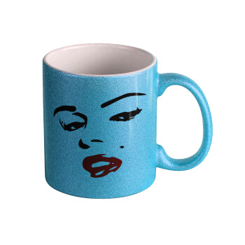 Marilyn Monroe, Κούπα Σιέλ Glitter που γυαλίζει, κεραμική, 330ml