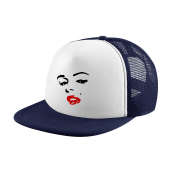 Marilyn Monroe, Καπέλο Ενηλίκων Soft Trucker με Δίχτυ Dark Blue/White (POLYESTER, ΕΝΗΛΙΚΩΝ, UNISEX, ONE SIZE)