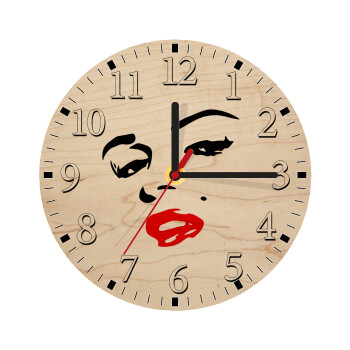 Marilyn Monroe, Ρολόι τοίχου ξύλινο plywood (20cm)