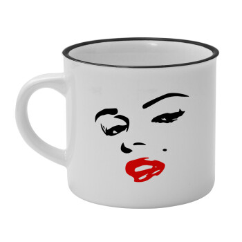 Marilyn Monroe, Κούπα κεραμική vintage Λευκή/Μαύρη 230ml