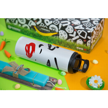 Marilyn Monroe, Easter candle,Travel Tumbler 2 Lids, with metal straw & cleaning brush & aromatic flat candle (30cm) (BLUE)