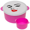 Marilyn Monroe, ΡΟΖ παιδικό δοχείο φαγητού (lunchbox) πλαστικό (BPA-FREE) Lunch Βox M16 x Π16 x Υ8cm