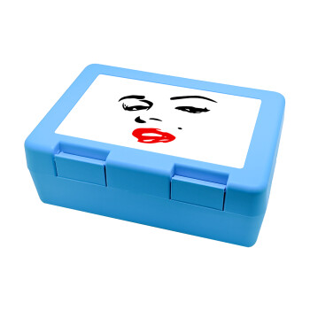 Marilyn Monroe, Children's cookie container LIGHT BLUE 185x128x65mm (BPA free plastic)