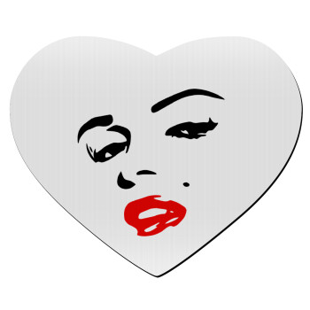 Marilyn Monroe, Mousepad heart 23x20cm