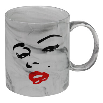 Marilyn Monroe, Mug ceramic marble style, 330ml
