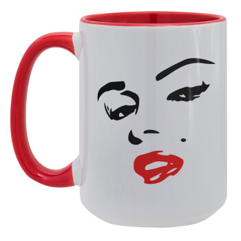 Marilyn Monroe, Κούπα Mega 15oz, κεραμική Κόκκινη, 450ml