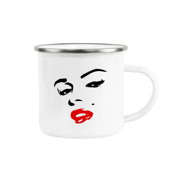 Marilyn Monroe, Metallic enamel cup white 360ml