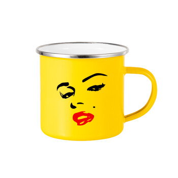 Marilyn Monroe, Yellow Enamel Metallic Cup 360ml