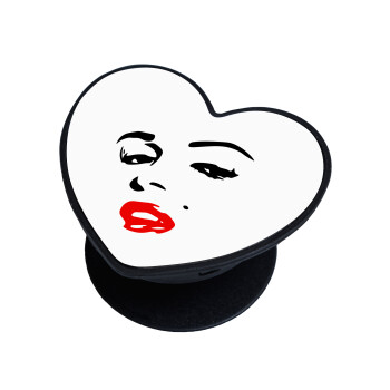 Marilyn Monroe, Phone Holders Stand  καρδιά Μαύρο Βάση Στήριξης Κινητού στο Χέρι