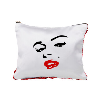 Marilyn Monroe, Τσαντάκι νεσεσέρ με πούλιες (Sequin) Κόκκινο
