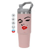 Pink color, 890ml (30oz) stainless Steel Tumbler with Handle