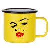 Metallic enamel MATT Yellow cup 360ml