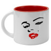 Κούπα κεραμική 400ml Λευκή/Κόκκινη