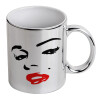 Mug ceramic, silver mirror, 330ml