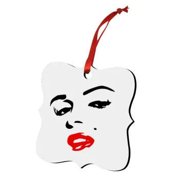 Marilyn Monroe, Στολίδι Χριστουγεννιάτικο στολίδι polygon ξύλινο 7.5cm