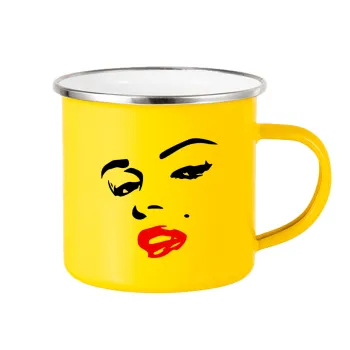 Marilyn Monroe, Yellow Enamel Metallic Cup 360ml