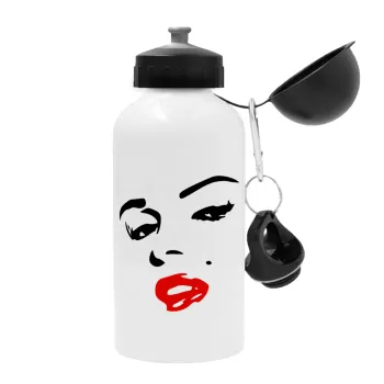 Marilyn Monroe, Μεταλλικό παγούρι νερού, Λευκό, αλουμινίου 500ml