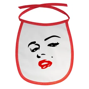 Marilyn Monroe, Σαλιάρα μωρού αλέκιαστη με κορδόνι Κόκκινη