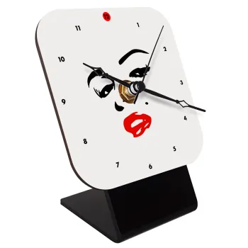 Marilyn Monroe, Επιτραπέζιο ρολόι ξύλινο με δείκτες (10cm)