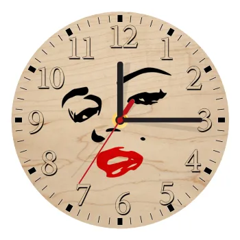 Marilyn Monroe, Ρολόι τοίχου ξύλινο plywood (20cm)