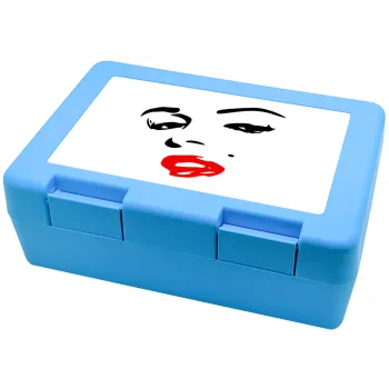Marilyn Monroe, Children's cookie container LIGHT BLUE 185x128x65mm (BPA free plastic)