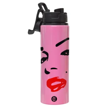 Marilyn Monroe, Metallic water bottle with safety lid, 850ml aluminum