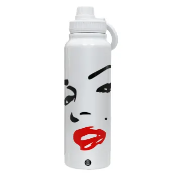 Marilyn Monroe, Θερμός 1L Ανοξείδωτο με Βάση Κινητού & Διπλά Τοιχώματα