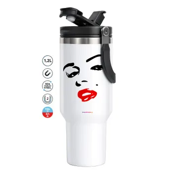 Marilyn Monroe, Mega Stainless steel Tumbler with lid, double wall 1,2L