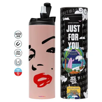 Marilyn Monroe, Tumbler stainless steel PINK 600ml