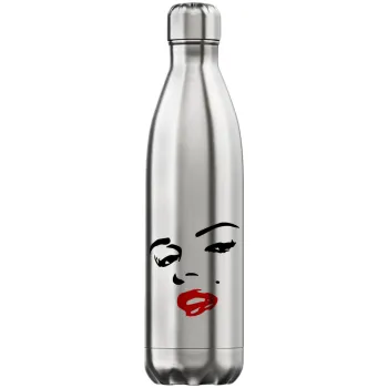Marilyn Monroe, Inox (Stainless steel) hot metal mug, double wall, 750ml