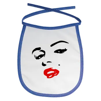 Marilyn Monroe, Σαλιάρα μωρού αλέκιαστη με κορδόνι Μπλε